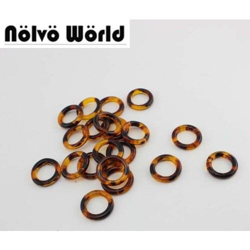 100pcs New acrylic sexy leopard 2cm hand made Purses Handbags Bags Connect popular circle handles for Handmade bags purse