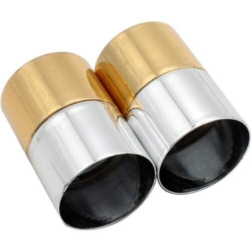 2 sets 18mm Inner Hole Half Silver And Half Gold Cylinder Magnetic Clasp, Gold Big Size Magnet Fastener Connectors