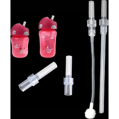 2 Set Brand Childrens Portable Sippy Bottle Straw Accessories Silicone Infant Sippy Cups Straw Replacement Accessories