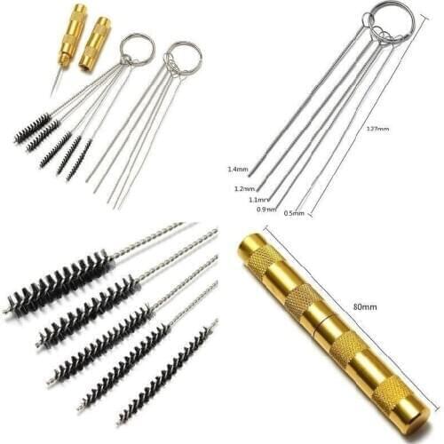 3pcs/ Set Airbrush Spray Cleaning Repair Tools Kit Stainless Steel Needle Brush Set New Design