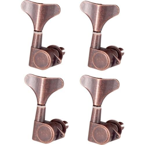 4pcs 4R Bass Tuners Machine Heads Tuning Pegs (Purple Bronze)