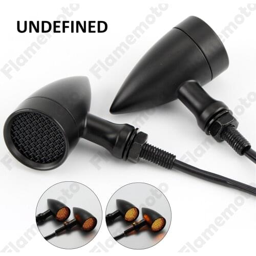 Motorcycle Accessories Mesh Lens Black LED Turn Signal Light Indicator Lamp For Harley 10mm Bolt UNDEFINED