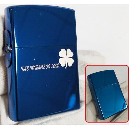 Zorro Kerosene Lighter Trick Shinny Blue Engrave Windproof Cigarettes Accessories Smoking Gift