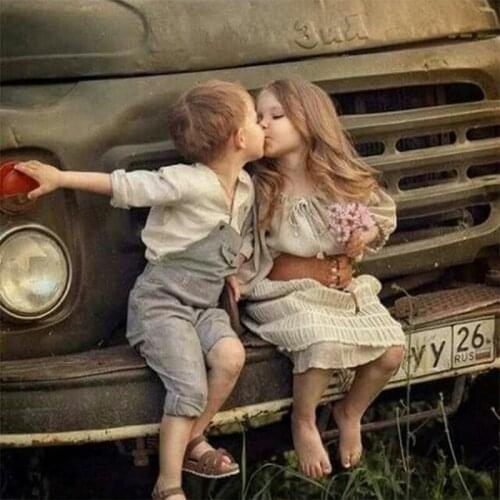 Diamond Painting With Square/Round Stones Child Picture Of Rhinestones Diamond Mosaic Love Home Decoration Diamond Art