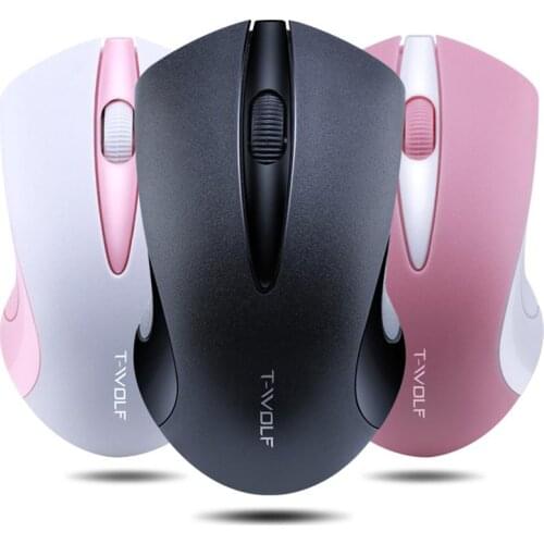 Q2 Ergonomic 3 Keys 1600DPI 2.4GHz Auto Sleeping Power Saving Wireless Mouse Office Mice for PC Laptop