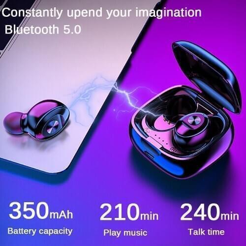 XG12 TWS Bluetooth 5.0 Earphone Stereo Wireless Earbus HIFI Sound Sport Earphones Handsfree Gaming Headset with Mic for Phone