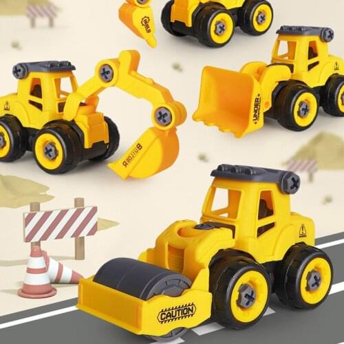 Childrens Toy Car DIY Nut Disassembly Engineering Truck Excavator Educational Toys DS29
