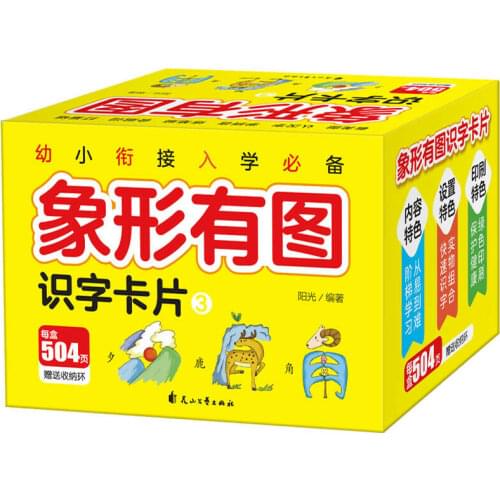 Chinese hanzi card Pictographic literacy pinyin book for kids 3