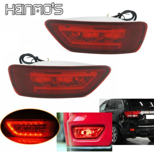 Rear Fog Light Kit w/LED Bulbs Foglamps Wirings For Jeep Grand Cherokee WK2 Compass Dodge Journey 2016 2015 2014 2013 2012 2011