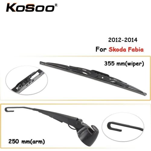 KOSOO Auto Rear Car Wiper Blade For Skoda Fabia,355mm 2012-2014 Rear Window Windshield Wiper Blades Arm,Car Accessories Styling