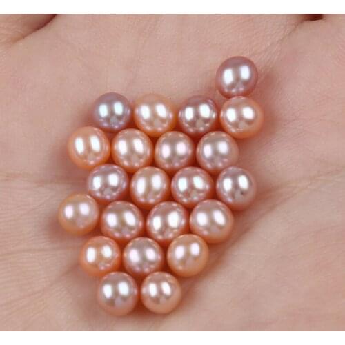 5-6mm Natural Color Round Pearl Loose Bead DIY Matrials For Handcraft Decoration