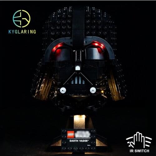 Kyglaring Led Lighting Set DIY Toys for 75304 Star Darth Dark Lord Vader Helmet Collectible Building Wars