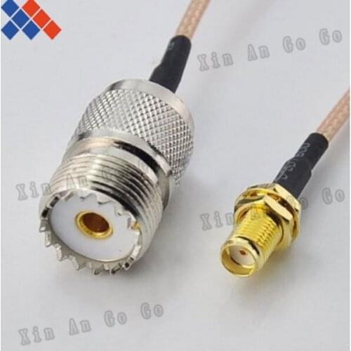 Wholesale 10pcs RF connector UHF female to SMA female Straight type RG316 Pigtail Cable 15CM