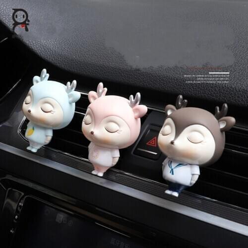 Cartoon Deer Car Freshener Creative Ornaments Car Perfume Car Diffuser Car Interior Accessories