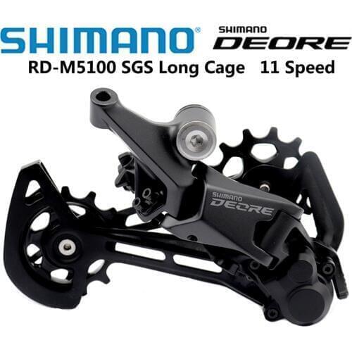 2020 New Shimano Deore M5100 SGS Long Cage Rear Derailleur SHADOW RD+ 11 Speed Bike Bicycle Rear Derailleur
