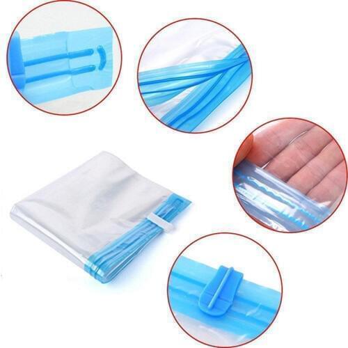 Hand Roll Transparent Foldable Compressed Compression Vacuum Bag Home Clothes Plastic Storage Bag Space Saving Seal Bags