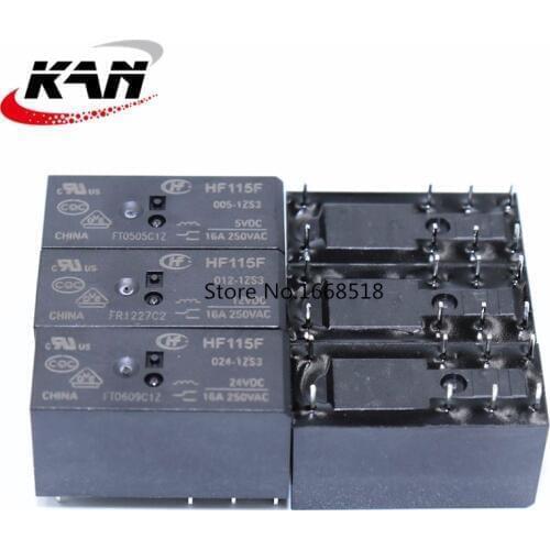 10pcs Relay HF115F-005-1ZS3 HF115F-012-1ZS3 HF115F-024-1ZS3 250V 16A relay 8 pin relay 5V/12V/24VDC relay