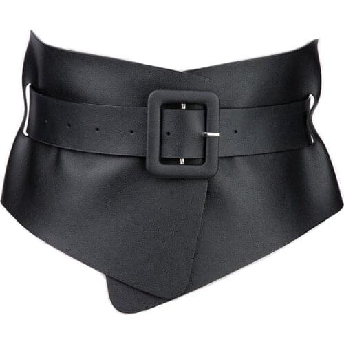 Hot Designer Punk Gothic Faux Belts for Woman Belt Classy Elastic ceinture femme 2 color belt ladies Apparel Accessory
