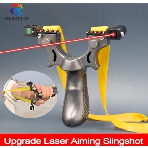 High Precision Aiming Slingshot Hunting Resin Slingshots with Flat Rubber Band for Outdoor Laser Aiming Shooting Game, Hunting