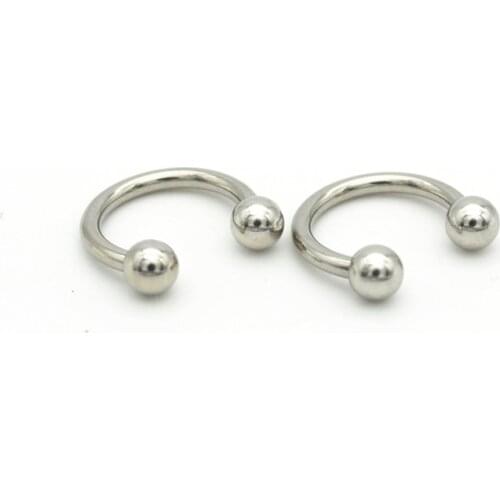 316l Surgical Steel Horseshoe 14G Ball 4mm Curved Fashion Body Piercing Jewelry Belly Bar Hoop Nose Rings Earrings For Women