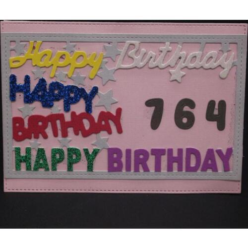 ZhuoAng happy Birthday Cutting Dies DIY Scrapbook Album Decoration Supplies Clear Stamp DIY Paper Card