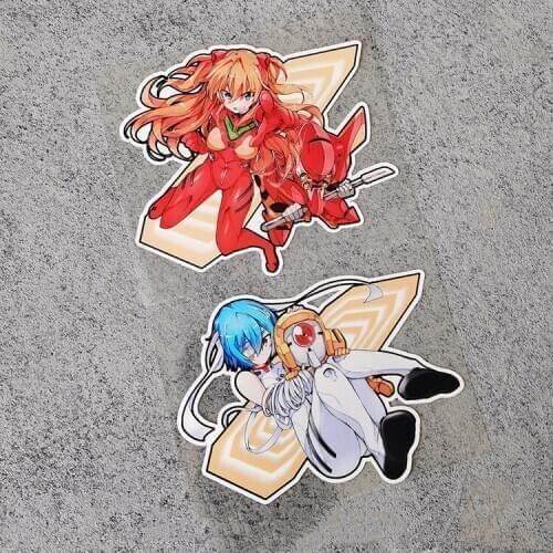 Car Styling and Decals Auto Exterior Decorate Accessory Sticker for Anime Classic Girl Robot Fighter Asuka Ayanami