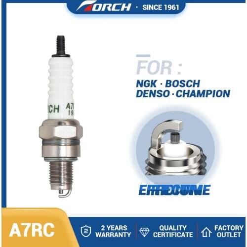 1PCS NEW Torch A7RC Resistor Spark Plug Replace for NGK CR7HSA for Yamaha RAPTOR 80 2004-2008
