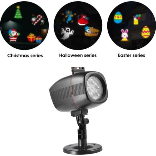 LED Halloween Projection Lamp Easter Holiday Outdoor Decoration Christmas Animation Projector Room Decor Window Wonderland