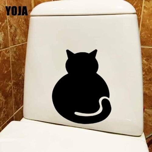 YOJA 19X24CM I Love My Cat Wall Sticker Kitten Kitty Animal Pet Fat Cute Toilet Seat Decal T5-0003