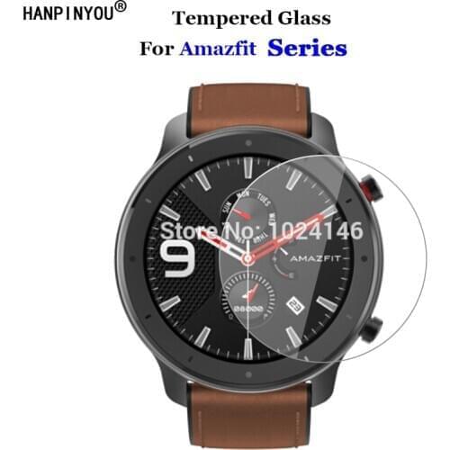 For Xiaomi Huami Amazfit GTR 42mm 47mm T-Rex Stratos 3 Pace Verge Lite Smart Watch Tempered Glass 9H 2.5D Screen Protector Film