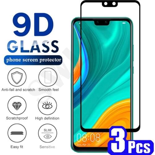 3/5Pcs 9D Tempered Glass film for Huawei Y9 2018 Y9A Y9S Y8P Y8S Y7 Pro 2019 Y7A Y7P Y6 Prime Y6P Y5 Lite Phone Screen Protector