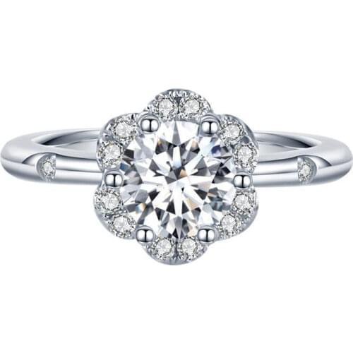 Original Design 925 Sterling Silver Women Ring Luxury Carat Diamond Fine Jewelry Engagement Gift Wedding Exquisite Party Elegant