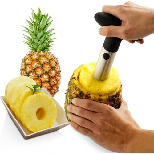 1Pcs Stainless Steel Easy to use Pineapple Peeler Accessories Pineapple Slicers Fruit Knife Cutter Corer Slicer Kitchen Tools