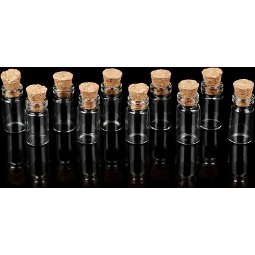10Pcs 1:12 Miniature Display Glass Bottles Jars with Cork for Food Storage Dollhouse Kitchen Accessories