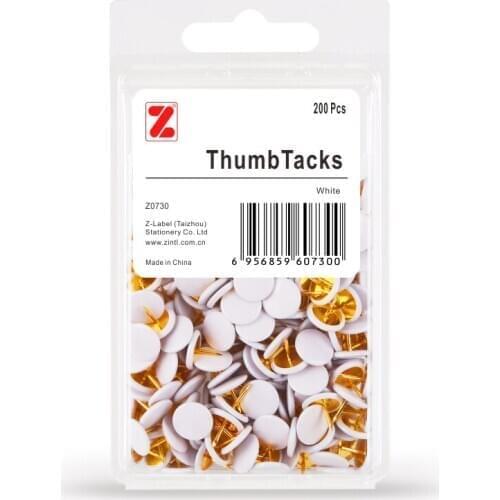 200PCS Z-LABEL White Thumbtack Softwood Nails Pushpin14 Color