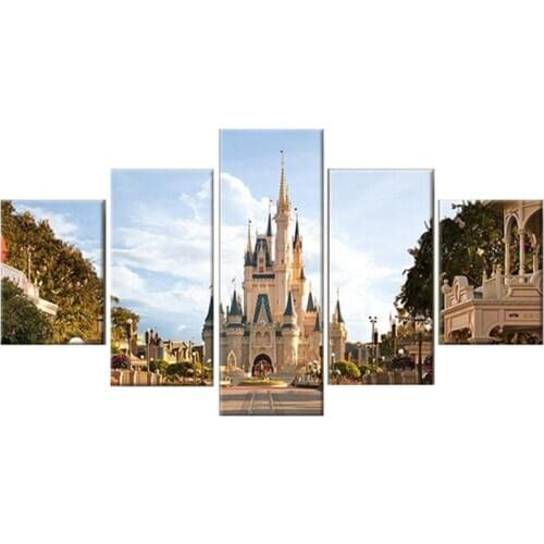 5d Diy Diamond Embroidery Fashion Diamond Painting Kit Inlaid Decorative Embroidery hanging system scenic Gothic cathedral