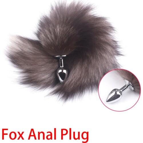 Woman Men Cosplay Fox Tail Metal Anal Plug Adult Games Anal Butt Plug Prostate Massage Adults Toys For Women Man Erotic Sex Shop