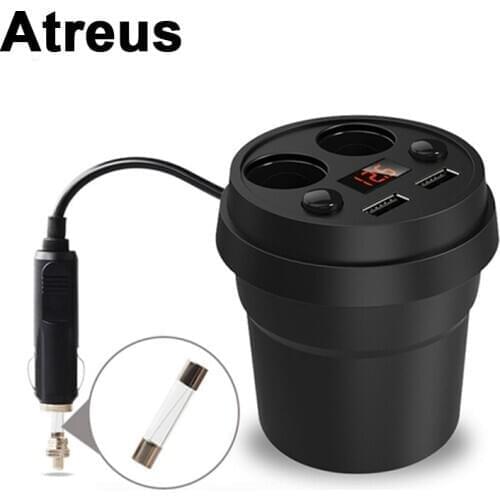 Atreus For Lexus Honda Civic Opel astra h j Mazda 3 6 Kia Rio Ceed Volvo Lada 3.1A Multi-function Car Charger Cigarette Lighter