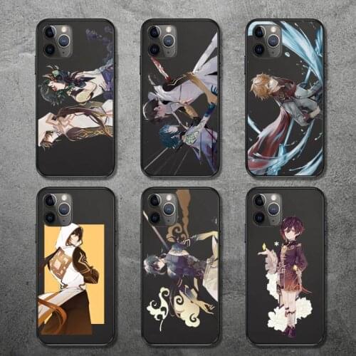 Genshin impact zhongli Phone Case for iPhone 12 11 mini pro XS MAX 8 7 6 6S Plus X 5S SE 2020 XR