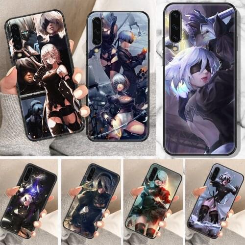 NieR Automata Anime 2B Phone Case For Samsung Galaxy A 10 12 20E 21S 30 32 40 50 51 52 70 71 72 5 6 7 2016 2018 black 3D back