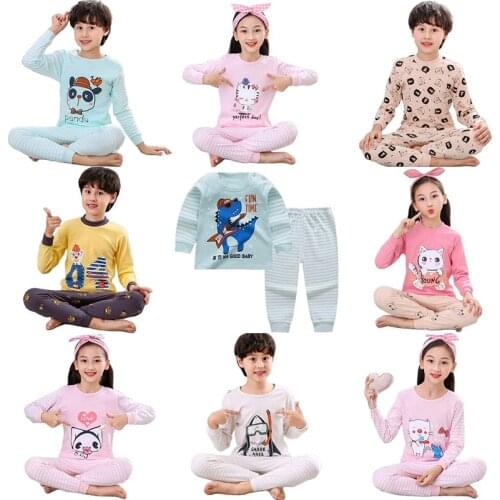 Children Pajamas Boys Totoro Cotton Clothes Pants Set Cartoon Sleepwear Kids Pajamas For Girls Toddler Baby Outfits Child Pyjama