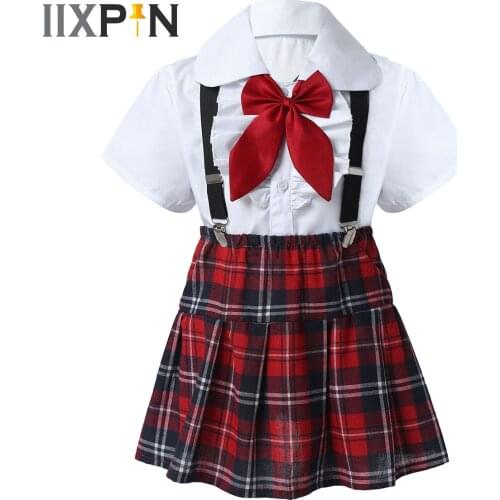 Kids Girls Singing and Dancing Clothes White Childrens Costumes Boys Overalls Kindergarten Choir Performance Costume