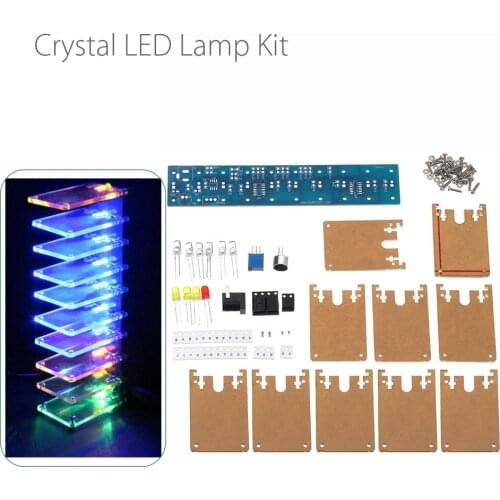 DIY LED Flash Kit Voice-activated Audio Frequency Spectrum Crystal LED Lamp Kit