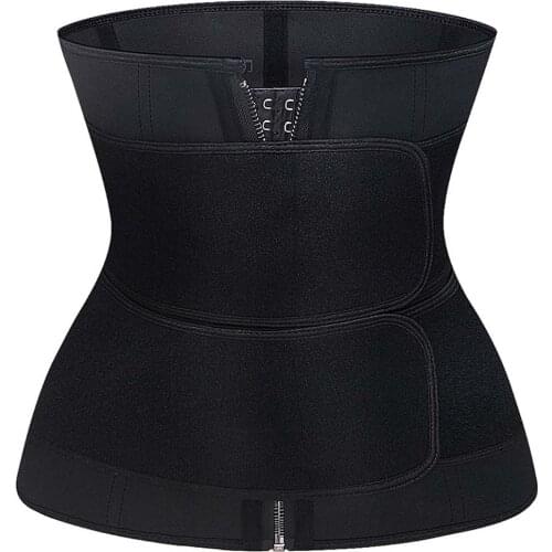 Long Torso Waist Trainer for Women Plus Size Workout Waist Cincher Everyday Use Double Belts Zip up Waist Snatcher Latex Shaper