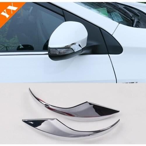 For Toyota Aqua 2014-2017 2018 2019 ABS Chrome accessories Car Side Door rearview turning mirror cover trim styling strips 2pcs