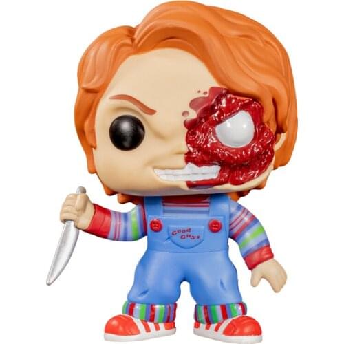 Movies: Childs Play 3 Half Battle Damaged #798 with Knife Horror S7 Exclusive Vinyl Figure Bloody Face Toys Collection Gifts