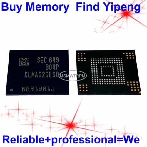 KLMAG2GESD-B04P BGA153Ball EMMC 16GB Mobilephone Memory New original and Second-hand Soldered Balls Tested OK