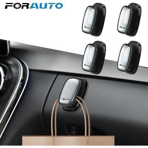 FORAUTO 4Pcs Car Hooks Car Organizer Storage Self Adhesive Wall Hook Hanger Auto Fastener Clip For USB Cable Headphone Key