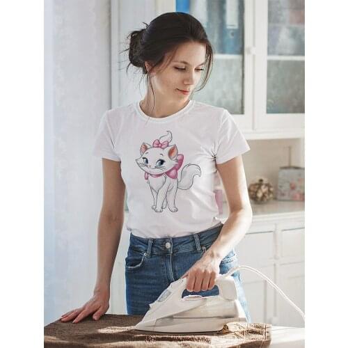 Disney Urban Leisure T Shirt The Aristocats Marie Cat Aesthetic Instagram Clothes Roupas Femininas Tumblr 2021 New Summer Tops