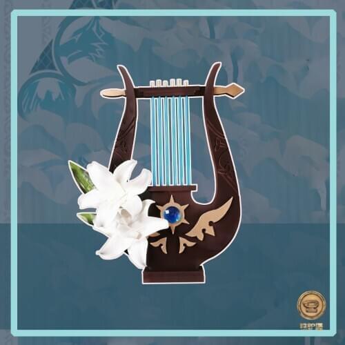 Genshin Impact Venti Cosplay Harp Musical Instrument Halloween Carnival Cosplay Costume Accessories